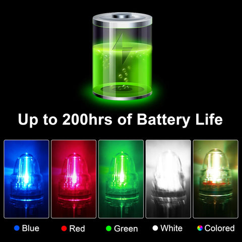 LED Underwater Fishing Light Battery Powered Deep Drop Lamp With Clip Waterproof Fish Attracting Multicolor Display
