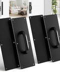 Stainless Steel Door Push Plates And Pull Handles Set For Home And Office, Rugged Heavy Duty Push Pull Door Plate Kit For Cabinets And Commercial Use, Indoor Outdoor Applications, 304 Stainless Steel, Rust Resistant, 2 Pack black door plates with pull handles