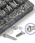 681 Piece M6 Bolt Set With 170 Socket Head Cap Screws 170 Nuts 170 Flat Washers And 170 Spring Lock Washers In 304 Stainless Steel