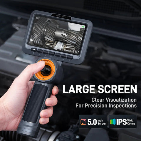 360 Articulating Borescope With 5 Inch Screen, Pro Grade Workhorse, 4-Way Joystick Control showing mechanical parts