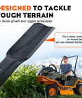 3 Pack High Lift Mower Blades 6 Point Star Set mounted on 50 Inch Deck Riding Mower ZT1 ZT2 Compatible in garden
