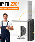 270 Degree Folding Hinge Set For Bifold Doors And Cabinets Double Layer Black Iron Build Rugged Heavy Duty Diagram
