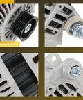 High-Output 110 Amp 12V Alternator Replacement for Nissan 350Z 3.5L VQ35DE Z33 2003-2006, close-up details view