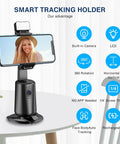 Face Tracking Tripod With 360 Degree Real Time Rotation For Smartphones No App Needed Remote Control And Gesture Sensing