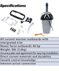 Outboard Remote Control Kit For Single Binnacle Top Mount Box With Fast Idle Button And Power Trim Tilt Plug And Play Marine Boat Remote Control System Compatible With 8M0059686 Motor Controller displayed with specifications