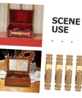 Open jewelry boxes showcasing Brass Barrel Hidden Hinges For Small Jewelry Boxes, Invisible Concealed Cylinder Hardware.