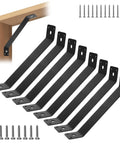 Inside Mount 45 Degree Angle Corner Brace Set, Beefy Connector For Wood Posts And Beams, Desk Edge Box Pergola Gazebo DIY Kit, 8 Pack, Rust-Resistant Carbon Steel Brackets