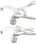 Two Pack 9 Inch Drill Press Clamps with Locking Mechanism Built Tough Heavy Duty Hold Down Clamps for Welding Tables and Woodworking