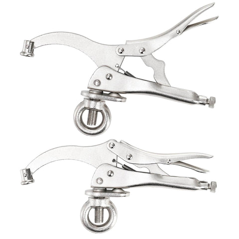 Two Pack 9 Inch Drill Press Clamps with Locking Mechanism Built Tough Heavy Duty Hold Down Clamps for Welding Tables and Woodworking