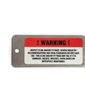 Rock Solid Wire Rope Sling Identification Tags Built Tough As Nails For Daily Rigging Grind Osha Compliant aluminum warning tag