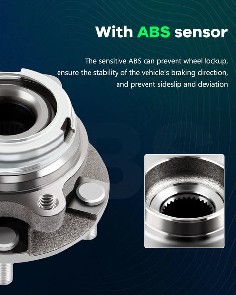 Close-up view of Front Wheel Bearing Hub Assembly With ABS For Nissan Maxima Murano Altima 2007 2015 Infiniti Q60 JX35 Pathfinder