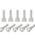 M4x16mm Brass Knurled Thumb Screws Deliver Knockout Grip For Rough Shop Jobs With No Sweat Installation And Tough Nickel Plated Shoulder Bolts Heavy Duty Pro Tools Replacement Kit For Workshop