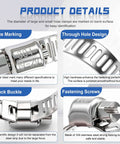 Heavy Duty 122 Pcs Stainless Steel Hose Clamp Assortment Kit With Adjustable Worm Gear Clips Perfect For Auto Radiator Plumbing Fuel Lines And Harsh Engine Bays Made To Fit All Sizes Ranging From Quarter Inch To Two Inches, 304 stainless steel clamp detail