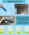 Top Shelf Cam Lock Hardware Kit With 124 Pieces For Cabinet And Drawer Installation Includes Steel Bolts Plastic Expansion Nuts And Twist Lock Connectors For No Sweat DIY Repairs, showing blue plastic handle and zinc alloy parts.