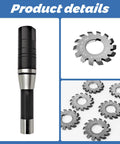 7/16 Inch R8 Shank Milling Arbor And Gear Cutter Holder With 22mm Bore Includes Nos 1 Through 8 Involute Gear Cutters DP16 PA14 Set