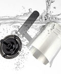 Milk Frother Replacement For Luxe Cafe ES601 ES655 ES701 Series Compatible Whisk Accessory In Stainless Steel And Plastic Shown in Water