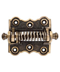 Solid Brass Screen Door Spring Hinge With Self Closing Mechanism For Built Tough Heavy Duty Decorative Hardware Antique Brass Finish