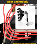 Spark Plug Wire Separator Kit With Chrome Plated Brackets For 8mm To 9mm Wires Includes 4 Hole Looms And 2 Hole Looms And Multiple Wire Separators