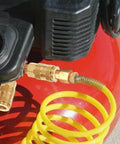 Pro High Flow Air Coupler and Plug Kit, Fourteen Piece V Style Set, One Quarter Inch NPT, Solid Brass Quick Connect Fittings in use