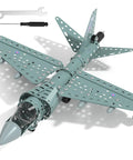 Metal Airplane Model Kit For Kids 8 9 10 11 12 Teens Hands On DIY STEM Building Toys With 282 Durable Metal Components Nuts Bolts Screwdrivers And Wrenches Great Birthday Gift For Boys And Girls assembled model with tools.