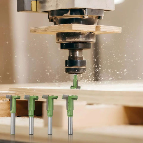 Heavy Duty Hard Alloy T Slot Cutters 8mm Shank For Woodworking: Precision Router Bits cutting plywood with CNC router.