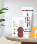 Close-up of Two Pack Wall Patch Kit With Mending Agent And Spackle, Comes With 100g Patches, Nozzle Extenders, Scrapers, and Sandpaper