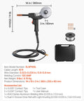 Beefed Up 130 Amp Spool Gun For Lincoln Magnum 100SG K2532-1 with 10 ft cable, MIG tips, wire, and toolbox displayed