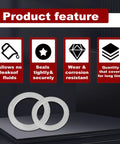 12 Piece Drain Plug Crush Washer And Gasket Set For Transmission And Rear Differential Oil Seals Aluminum Construction