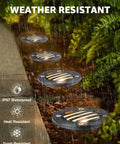 Low Voltage LED Well Lights 6 Pack 12W Anti Glare Grated Top Outdoor Ground Lights 3000K Waterproof 12 To 24V in rain