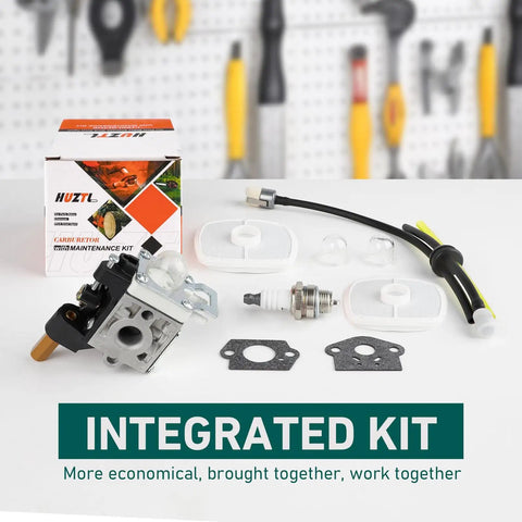 Echo SRM 210 Carburetor Tune Up Kit Compatible With SRM210 SRM211 GT200 HC150 PE200 PE201 HC151 PPF210 PPF211 HCR150 SHC210 SHC211 SHC212 Weed Eater Parts, includes carburetor, gaskets, filters, and maintenance box