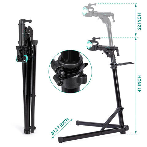 Pro Grade Bike Repair Stand For E Bikes And Mountain Road And Hybrid Bikes Heavy Duty Workstand with adjustable height