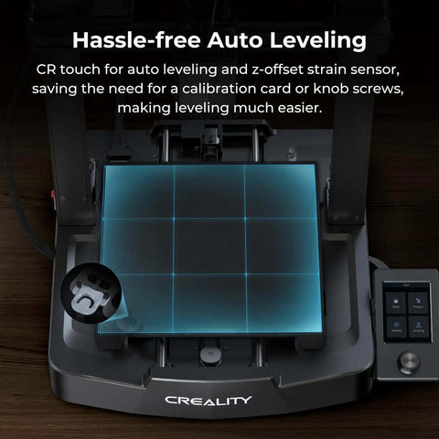 Ender 3 V3 SE 3D Printer With Sprite Direct Extruder Auto Leveling CR Touch showing auto leveling feature and control panel