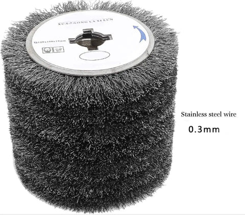 Stainless Steel Wire Wheel For Wood And Metal Surface Polishing And Rust Removal Heavy Duty Workhorse, 0.3mm wire brush