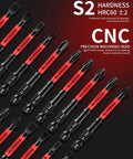 Amazon 10-pack 3in magnetic screwdriver bit set with S2 alloy steel; Phillips #1-3 and slotted bits, 1/4in hex shank