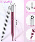 10 Pcs Manual Microblading Pens Aluminum Eyebrow Tools Set For Salon Use Pro Grade Lightweight Handheld Microblade Pens In Silver And Pink Durable Grip For Precise Shaping And Fine Detailing, 4.7-inch aluminum pens