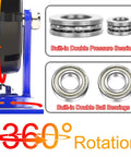 Heavy Duty Industrial Caster Wheels Pack Of 4 Solid Rubber Rollers Built Like A Tank For Smooth As Butter Swiveling with double ball bearings.