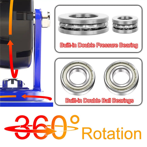 Heavy Duty Industrial Caster Wheels Pack Of 4 Solid Rubber Rollers Built Like A Tank For Smooth As Butter Swiveling with double ball bearings.