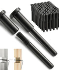 80 Pack Black Invisible Cable Railing Kit One Eighth Inch T319 Stainless Steel With Black Oxide Finish Slick Hidden Receiver And Swage Stud End For Wood And Metal Posts Deck And Stair Hardware, black cable railing parts