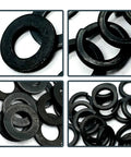100 Piece Steel Fasteners Kit With 50 M8 Flat Washers And 50 M8 Split Lock Washers Black Oxide Finish Metric Hardware