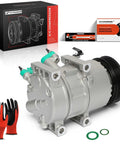Built Tough AC Compressor With Clutch Straight Swap Kit For Hyundai Sonata And Kia Optima 2011 Through 2014 Vs16e model with six groove pulley.