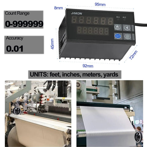 Digital Length Counter Measuring Wheel Tracks Feet Inches Meters Yards With Hella Spot On Accuracy For Yarn Fishing Line Wire Textile Paper Offering Dual Relay Outputs And Foolproof Memory