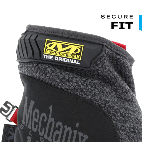 Detail of black and gray Insulated Winter Work Gloves With 40g 3M Thinsulate Insulation Water And Wind Resistant Softshell Grip