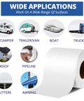 6 Inch By 50 Feet RV Roof Tape Waterproof Sealant For Camper Truck Trailer Boat UV Resistant And Weatherproof Roof Repair Tape