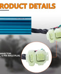 Beefed Up Racing Ignition Coil Spark Plug A7TC CDI Kit with 6-pin male plug for GY6 50cc to 150cc engines, close-up view.