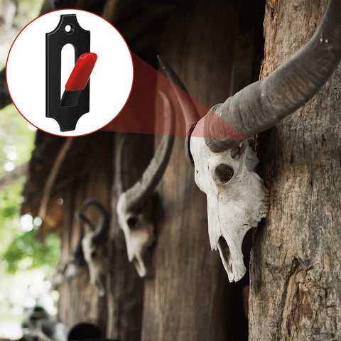 12 Pack European Deer Skull Mount Hangers Heavy Duty Iron Wall Brackets With Silicone Protector Dope Cinder Block Wall Hangers For Indoor Outdoor Decor 20 Lb Capacity Skull Hook Design, deer skull on wood