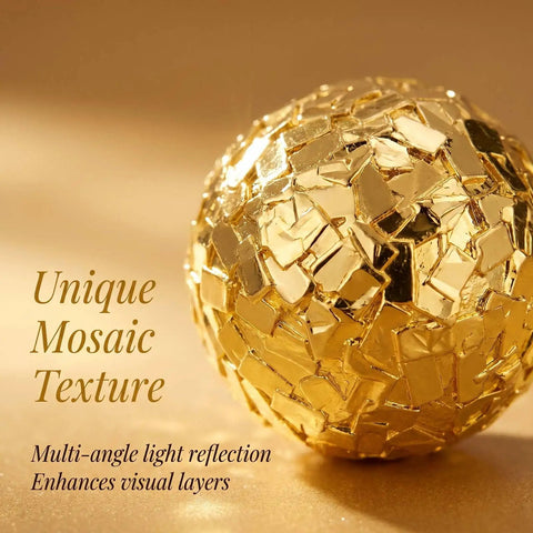 18K Gold Plated Hammered Dome Earrings For Women, Lightweight Hollow Half Ball Studs, Hypoallergenic And Anti Tarnish Texture Jewelry, Everyday Glam And Comfortable Wear, mosaic texture close-up