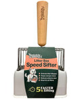 5X Faster No Shake Metal Cat Litter Scoop With Stainless Steel Sifting Design And Holder on Dock Stand