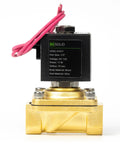 Half Inch Brass Solenoid Valve 12V DC Normally Closed Electric Valve With Viton Seal And Lead Wire Heavy Duty Brass Body