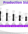 Diagram showing Six Sizes M3 Aluminum Hex Standoff Spacer Set, 48 Pieces With Eight 10mm 15mm 20mm 25mm 30mm 35mm Spacers.