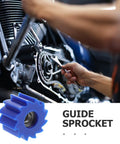 Hot LIFKOME Blue Mini Bike Chain Tensioner Roller Pulley Guide For Dirt Pit Motorcycle Adjuster Kit Fast Easy Install Heavy Duty 10mm, blue guide sprocket on bike chain